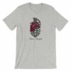 Never Fearful Heart Hand Grenade Retro Art T-Shirt - Image 11