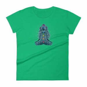 Meditating Lotus Asana Seven Chakras Meditation Yoga Women's T-Shirt - Image 10
