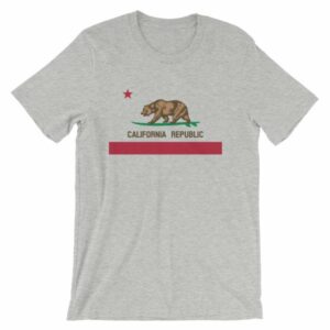 California Republic Surfing Bear State Flag T-Shirt - Image 10