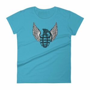 Grenade and Wings - Vintage Pineapple Hand Grenade Women's T-Shirt - Image 10