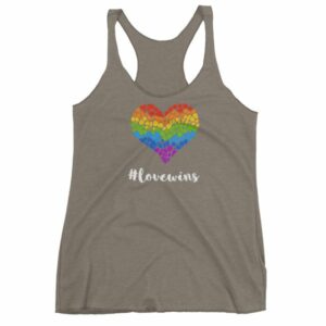 Pride Hashtag Love Wins Mosaic Rainbow Heart Pride Women's tank top - Image 6