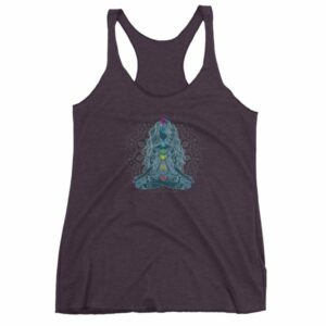 Meditating Lotus Asana Seven Chakras Meditation Yoga Women's tank top - Image 8