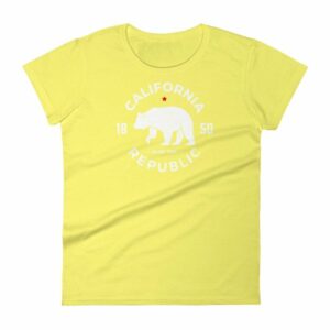 California Republic State Bear 1850 Golden State Women's T-Shirt - Image 12