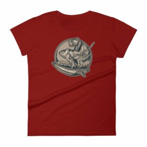 Surfing T-Rex Cool Surfing Dinosaur Women's T-Shirt - Image 13