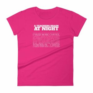 A Teachers Brain At Night Funny Teachers Women's T-Shirt - Image 14