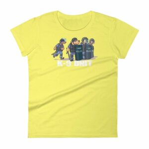 Police K9 Unit Sheepdog LEO Police Dog Funny Women's T-Shirt - Image 12