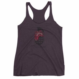 Never Fearful Heart Hand Grenade Retro Art Women's tank top - Image 8