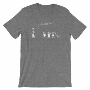 Wife Wanted Stick Figure Family Wife Position Open T-Shirt - Image 12