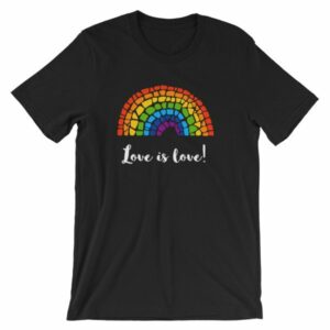Pride Love is Love Mosaic Rainbow Pride Month T-Shirt