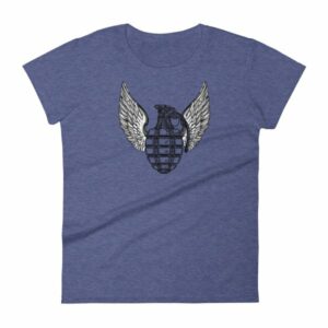 Grenade and Wings - Vintage Pineapple Hand Grenade Women's T-Shirt - Image 3
