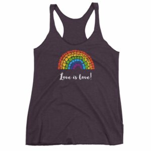 Pride Love is Love Mosaic Rainbow Pride Month Women's tank top - Image 8