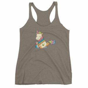 Cute Unicorn Farting Rainbow Clouds Funny Unicorn Women's tank top - Image 6