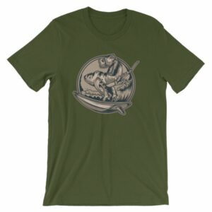 Surfing T-Rex Cool Surfing Dinosaur T-Shirt - Image 5