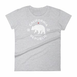 California Republic State Bear 1850 Golden State Women's T-Shirt - Image 7