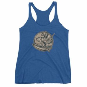 Surfing T-Rex Cool Surfing Dinosaur Women's tank top - Image 9