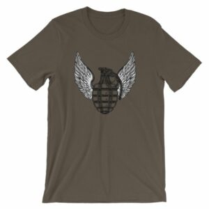 Grenade and Wings - Vintage Pineapple Hand Grenade T-Shirt - Image 4
