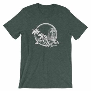 South Beach Miami Florida Vintage Beach T-Shirt - Image 4