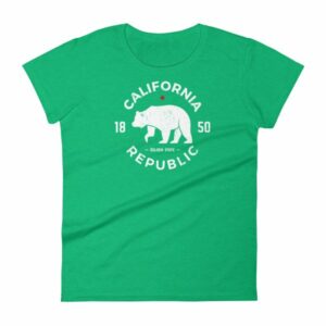 California Republic State Bear 1850 Golden State Women's T-Shirt - Image 10