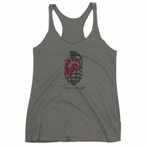 Never Fearful Heart Hand Grenade Retro Art Women's tank top - Image 4