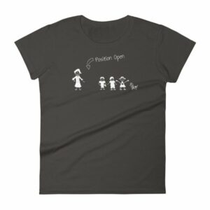Husband Wanted Stick Figure Family Position Open Women's T-Shirt - Image 2