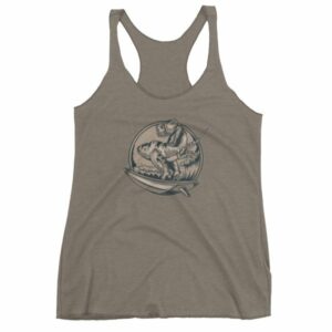 Surfing T-Rex Cool Surfing Dinosaur Women's tank top - Image 6