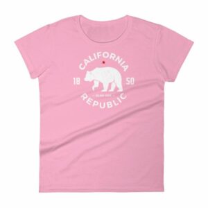 California Republic State Bear 1850 Golden State Women's T-Shirt - Image 15