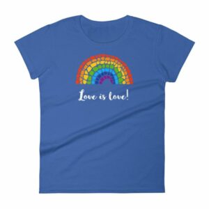 Pride Love is Love Mosaic Rainbow Pride Month Women's T-Shirt - Image 9