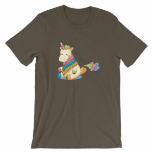 Cute Unicorn Farting Rainbow Clouds Funny Unicorn T-Shirt - Image 9