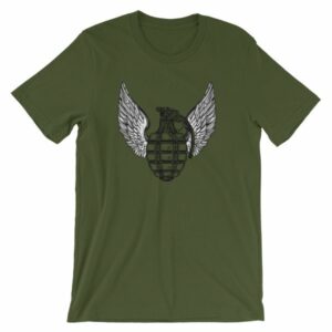 Grenade and Wings - Vintage Pineapple Hand Grenade T-Shirt - Image 3