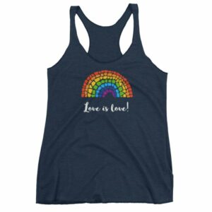 Pride Love is Love Mosaic Rainbow Pride Month Women's tank top - Image 5