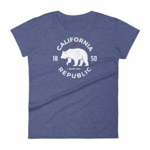 California Republic State Bear 1850 Golden State Women's T-Shirt - Image 6