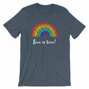 Pride Love is Love Mosaic Rainbow Pride Month T-Shirt - Image 10