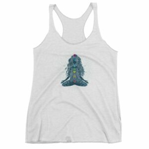 Meditating Lotus Asana Seven Chakras Meditation Yoga Women's tank top - Image 11