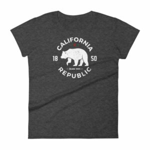 California Republic State Bear 1850 Golden State Women's T-Shirt - Image 3