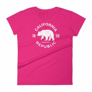 California Republic State Bear 1850 Golden State Women's T-Shirt - Image 16