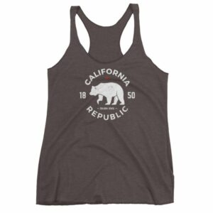 California Republic State Bear 1850 Golden State Women's tank top - Image 2