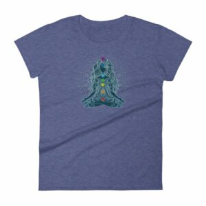 Meditating Lotus Asana Seven Chakras Meditation Yoga Women's T-Shirt - Image 6