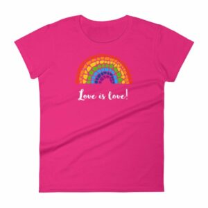 Pride Love is Love Mosaic Rainbow Pride Month Women's T-Shirt - Image 16