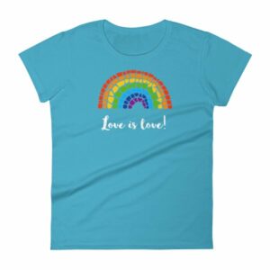 Pride Love is Love Mosaic Rainbow Pride Month Women's T-Shirt - Image 13