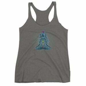 Meditating Lotus Asana Seven Chakras Meditation Yoga Women's tank top - Image 4