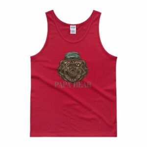 Papa Bear Grizzly Bear Daddy Tank top - Image 9