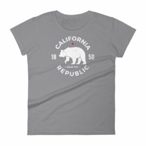California Republic State Bear 1850 Golden State Women's T-Shirt - Image 5