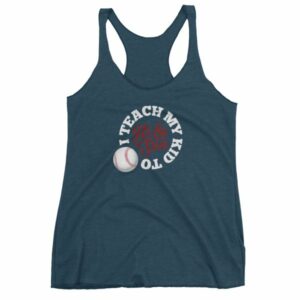 I Teach My Kids To Hit and Steal Baseball Mom Dad Women's tank top - Image 3