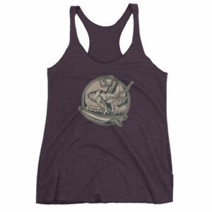 Surfing T-Rex Cool Surfing Dinosaur Women's tank top - Image 8