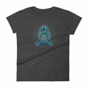 Meditating Lotus Asana Seven Chakras Meditation Yoga Women's T-Shirt - Image 3