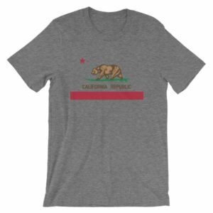 California Republic Surfing Bear State Flag T-Shirt - Image 9