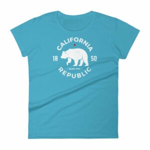 California Republic State Bear 1850 Golden State Women's T-Shirt - Image 13