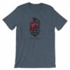Never Fearful Heart Hand Grenade Retro Art T-Shirt - Image 9