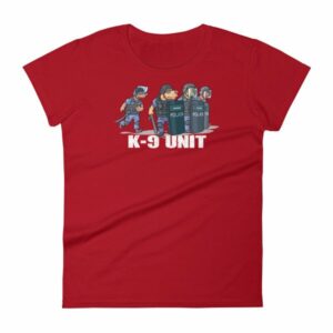 Police K9 Unit Sheepdog LEO Police Dog Funny Women's T-Shirt - Image 17
