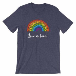 Pride Love is Love Mosaic Rainbow Pride Month T-Shirt - Image 5